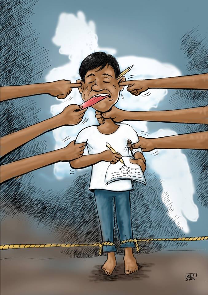 Cartoon by Arifur Rahman. Photo