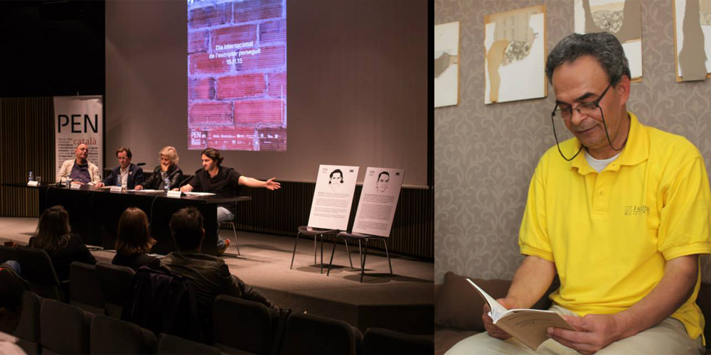 Press conference at MACBA: programme and poster presentation of the Day of the Imprisoned Writer 2015. photo.