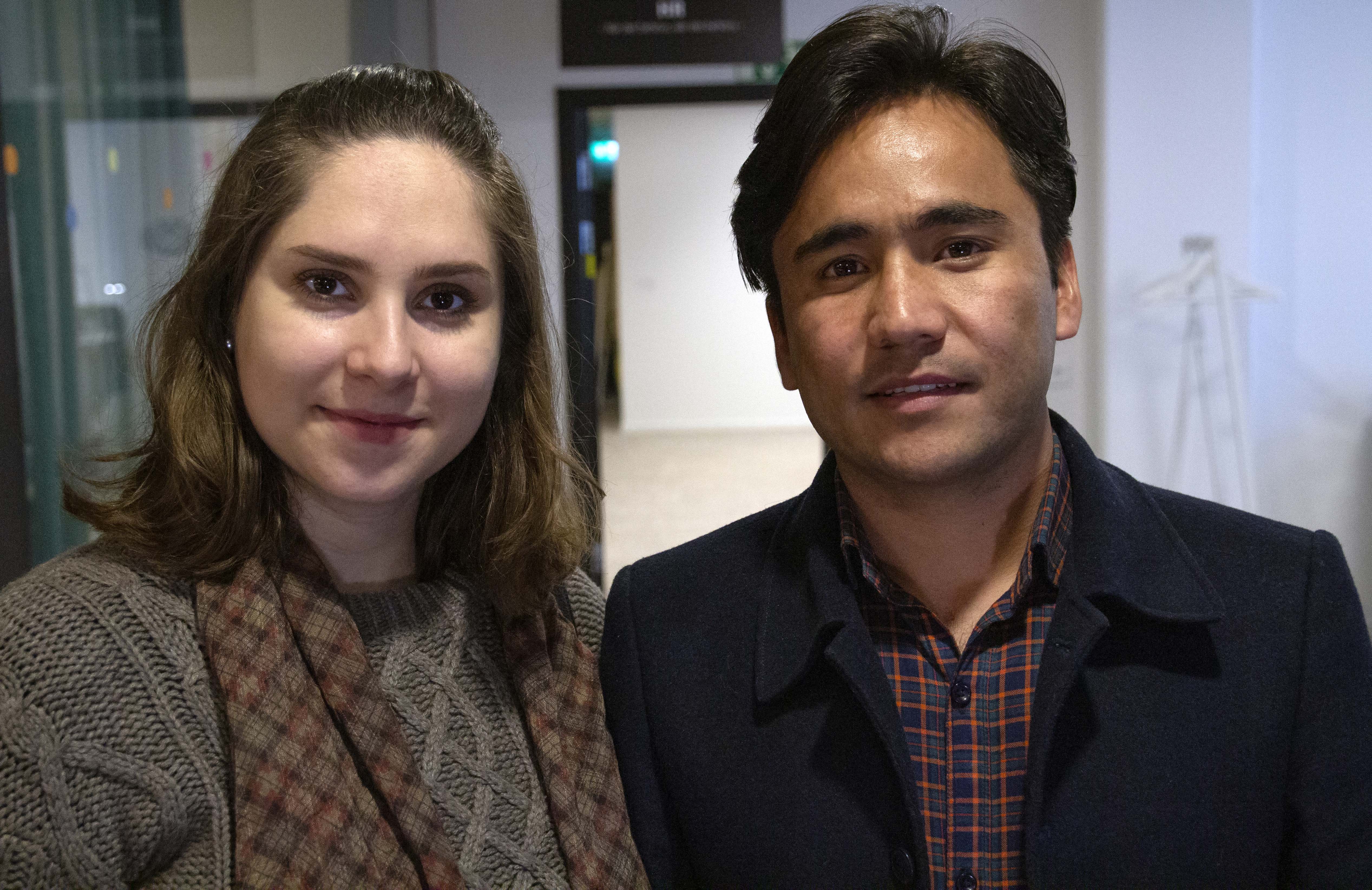 Afghan Journalist and poet Mukhtar Wafayee and his wife Nilofar Langar in Malmö. ICORN residency 2019-2021. Photo: Jon Willén. Photo.