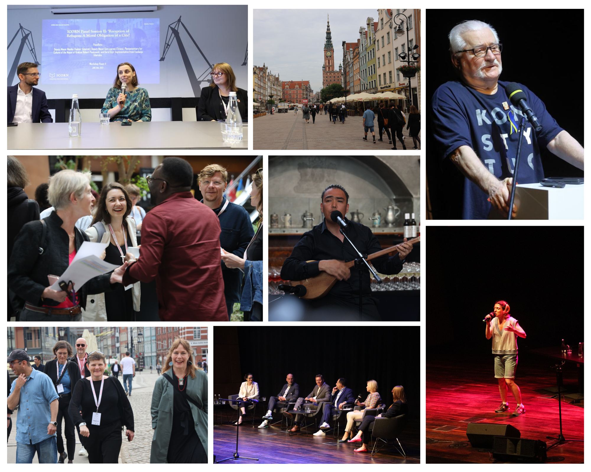 Photo: Moments from the 2022 ICORN General Assembly in Gdańsk. 