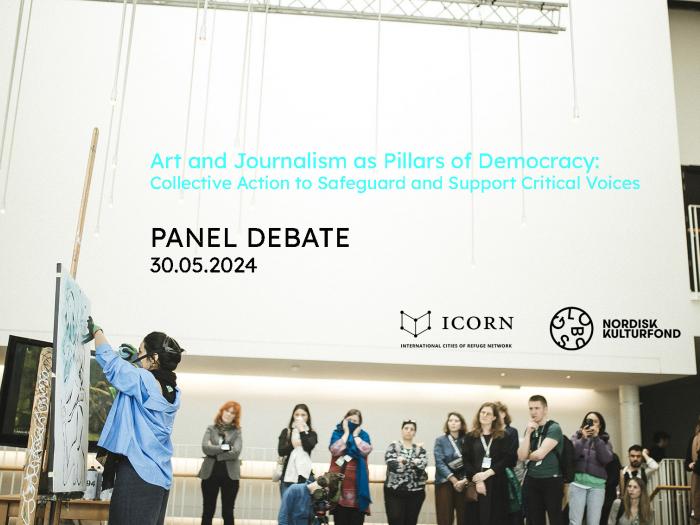 Panel Debate - Art and Journalism as Pillars of Democracy: Collective Action to Safeguard and Support Critical Voices.Photo.