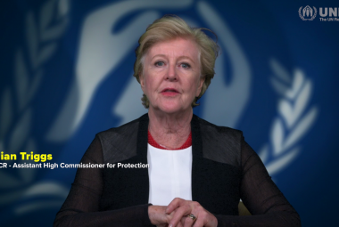 UNHCR Assistant High Commissioner for Protection, Gillian Triggs, in a video message to ICORN on World Refugee Day 2020. Photo. 