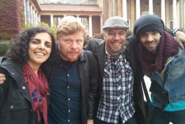 Parvin Ardalan, Fredrik Elg, Michael Schmidt and Ramy Essam. Photo: Elisabeth Dyvik