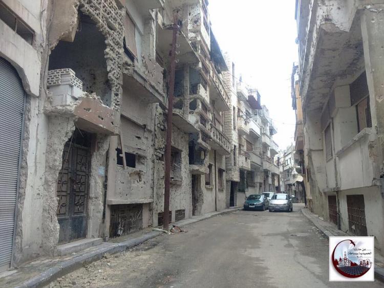 From the neighbourhood in Homs, Syria, where Amani Lazar used to live until recently. Photo. 