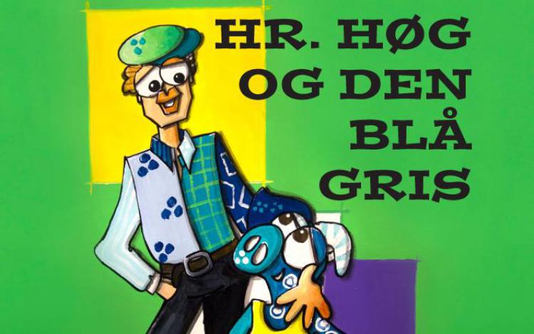 "Hr. Høg og den blå gris" book cover. Photo