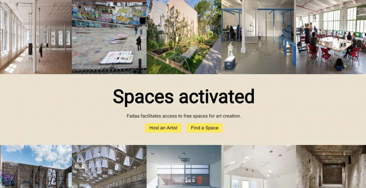Visit GetFadaa.com, a digital platform for artists that envisions a new economy based on sharing spaces. Photo.