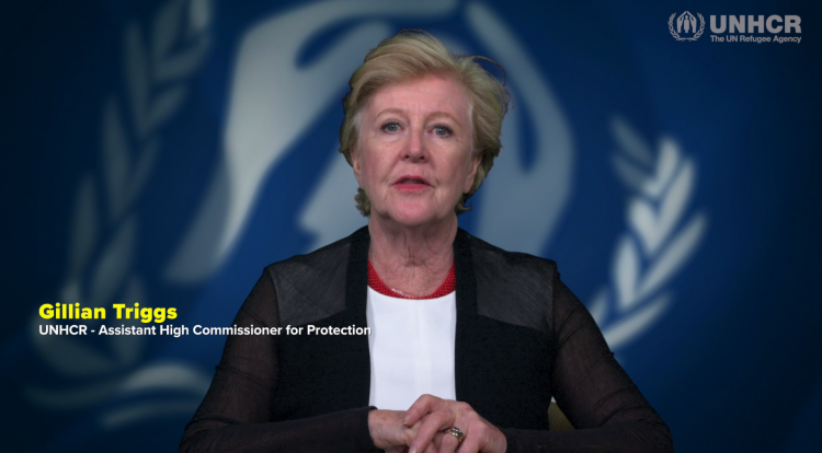 UNHCR Assistant High Commissioner for Protection, Gillian Triggs, in a video message to ICORN on World Refugee Day 2020. Photo. 