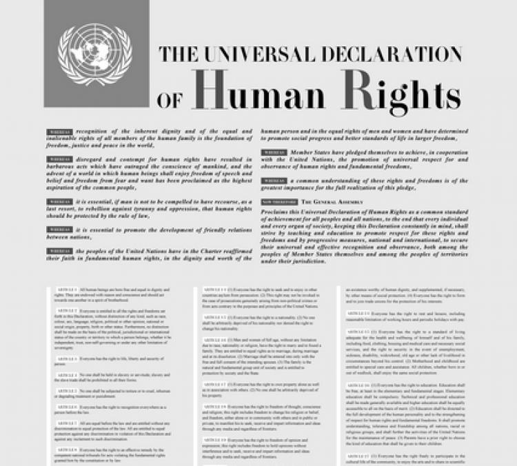 UN Human Rights Declaration 1948. Photo. 