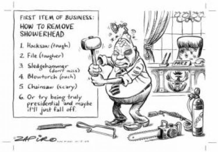 By South African cartoonist Jonathan Shapiro (Zapiro). 